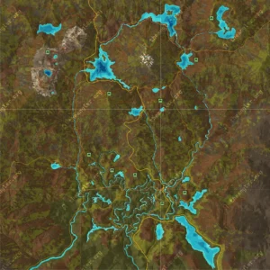 COTW The Angler - Kamuibetsu National Park High Resolution Map with all the know lookout tower locations