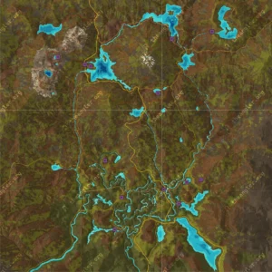 COTW The Angler - Kamuibetsu National Park Points of Interest Map High Resolution with all the know points of interest locations