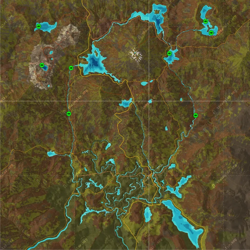 Diamond Hotspot locations for Ayu Sweetfish.