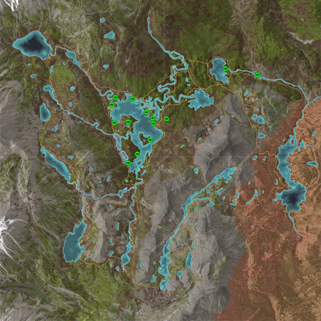 Diamond Hotspot locations for Smallmouth Bass.