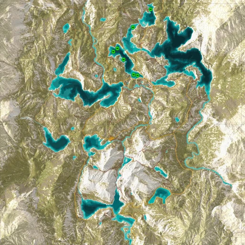 Diamond Hotspot locations for Wels Catfish.